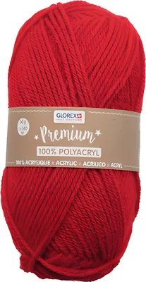 Produktbild von Wolle Strickgarn rot - 100 %.Polyacryl, 50g 140m - waschbar bis 30°C