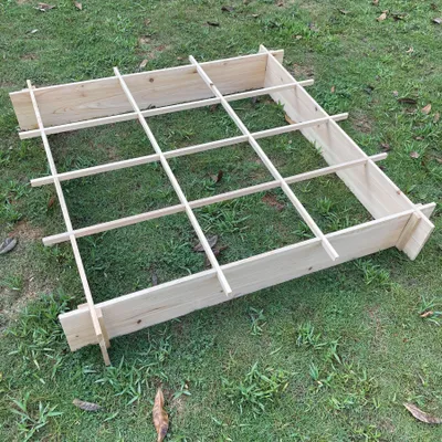 Produktbild von NYVI Pflanzbeet NYVIGreen 116x116 cm Natur - Gartenbeet mit Unkrautvlies - Perfekt für Pflanzen, Gemüse. Kräuter & Blumen - Wetterfest, Einfache Montage ohne Werkzeug - Gemüsebeet Kräuterbeet