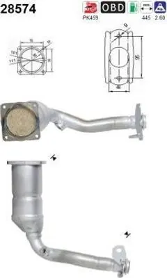 Obrázek produktu pro Katalyzátor Peugeot 206 1,6
