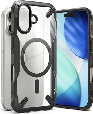 Immagine prodotto di Custodia per iPhone 17, Ringke Fusion X Magnetic con MagSafe, nera e trasparente