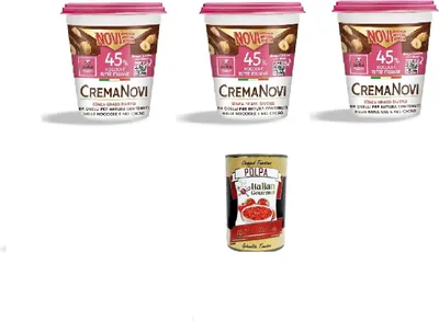 Produktbild von Novi CremaNovi 350gr, Italienischer Haselnussaufstrich 3x350g + Italian Gourmet polpa 400gr