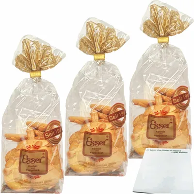 Produktbild von Esser Butter Mandeltaler 3er Pack (3x150g Beutel) + usy Block