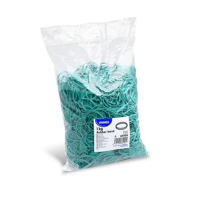 Obrázok produktu pre Gumičky priemer 4 cm/šírka 1 mm/1 kg - zelené