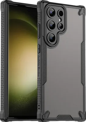 Obrázok produktu pre Puzdro pre Samsung Galaxy S23 Ultra - Zadný kryt Phonesta Shockproof Armor Polopriehľadné - Čierna