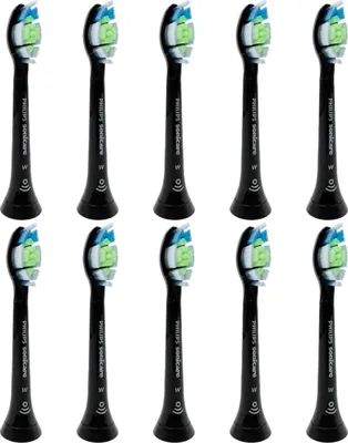 Zdjęcie produktu dla Główki szczoteczki Philips Sonicare HX6068 Black 10 sztuk DiamondClean White