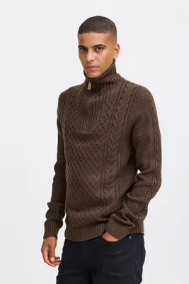 Produktbild von Blend BHPullover Herren Strickpullover Troyer Grobstrick Pullover regular fit