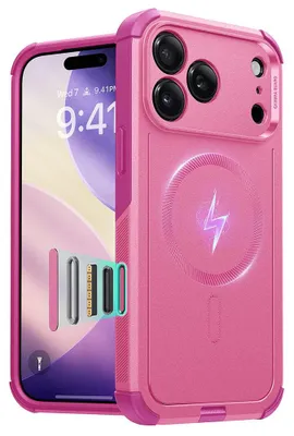 Zdjęcie produktu dla ESR - Cyber HaloLock ochronne etui na iPhone 17 Pro - różowe
