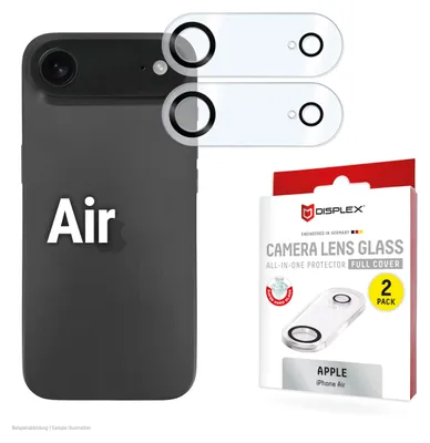 Zdjęcie produktu dla Displex 02174, Apple, iPhone Air, Odporny na kurz, Odporny na uderzenia, Odporny na zadrapania, Przezroczysty, 2 szt.