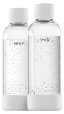 Image de Bouteille d'eau Mysoda blanche, 1 L, lot de 2, États-Unis