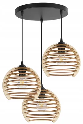 Immagine prodotto di Lampada a sospensione, lampadario da soffitto, legno, paralume LED