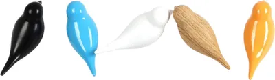 Produktbild von 5er Set Vögel Wandhaken,Dekorative Wandgarderobenhaken zum Aufhängen von Mänteln, Schals, Taschen, Geldbörsen, Rucksäcken, Handtüchern und mehr,mehrfarbig