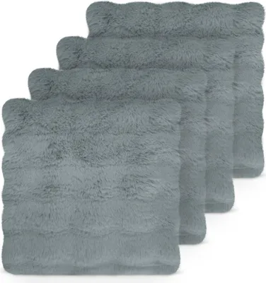 Produktbild von Aspero 4er Set Kissenbezüge aus Fellimitat 45x45 cm