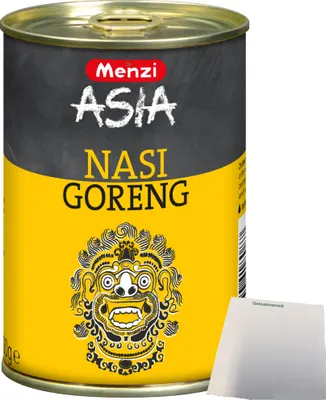 Produktbild von Menzi Nasi Goreng Tafelfertig Würzig-Scharf (400g Dose) + usy Block