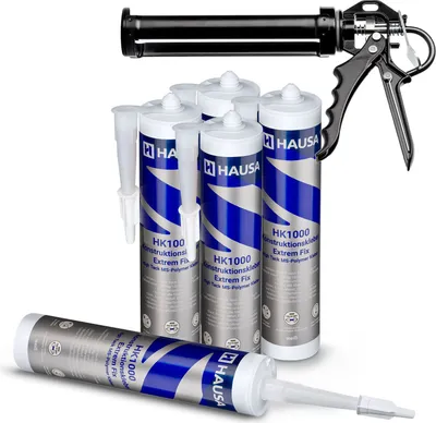 Produktbild von HAUSA High-Tack Montagekleber HK1000 400 kg/10cm? + Kartuschenpresse 5 x 290ml