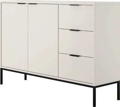 Zdjęcie produktu dla Komoda AUSTIN 150 biała/czarna