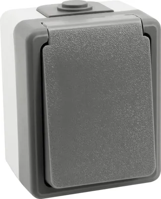 Produktbild von SECURE Feuchtraum Einzelsteckdose IP44 Aufputz Steckdose für Keller, Garage