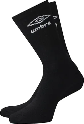 Immagine prodotto di Umbro - Calzini da uomo (confezione da 3) UO2451 (39,5 EU - 42,5 EU) (Nero/Bianco)