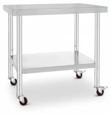 Produktbild von InAndOutdoorMatch - Küchenarbeitsplatz - Rollbar - Edelstahl, KI-generiertes Bild