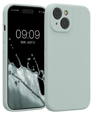 Produktbild von kwmobile Silikon Case für Apple iPhone 15 Hülle - Soft gummierte Handyhülle, Schutzhülle Cover in Cool Mint
