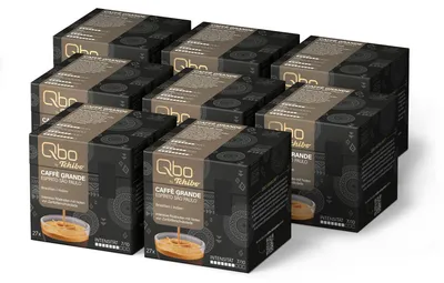 Produktbild von Tchibo Qbo Caffè Grande Espírito São Paulo Premium Kaffeekapseln, 216 Stück – 8x27 Kapseln (Caffè Grande, Intensität 7/10, hocharomatisch), nachhaltig & aus 70% nachwachsenden Rohstoffen¹