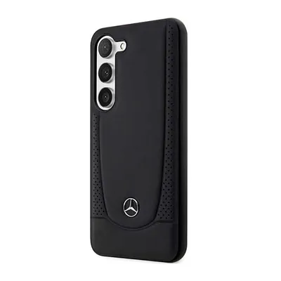 A black Mercedes-Benz branded phone case for a Samsung Galaxy S23 is shown against a white background.