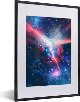 Produktbild von MuchoWow® Gerahmtes Poster Farben - Raum - Licht 30x40 cm - Poster mit Schwarzem Bilderrahmen Wandposter Rahmen Foto Bilder - Wandposter Schlafzimmer