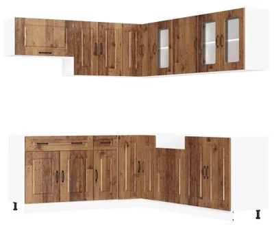 Immagine prodotto di set di armadietti da cucina vidaXL Kalmar da 11 pezzi in legno di recupero
