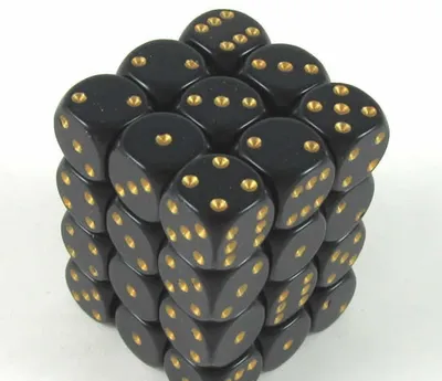 Produktbild von Chessex Opaque W6x36 Black/Gold