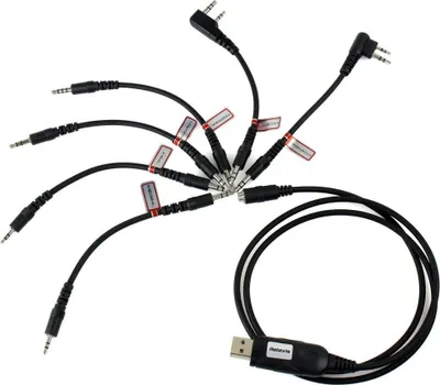 Immagine prodotto di Retevis 6 in 1 cavo di programmazione USB compatibile con Retevis RT22 RT24 RT27 RT5 RT5R RT5RV RT1 RT21 BF-888S BF UV-5R HYT ICOM PUXING Kenwood Ham Radio