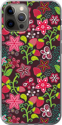Produktbild von MuchoWow® Handyhülle Schutzhülle Hülle für Telefoonhoesje iPhone 13 Pro Mädchen - Obst - Blumen - Muster - Mädchen - Kinder - Kind - Kind Silikon Softcase Handy Hülle - Handy-Tasche
