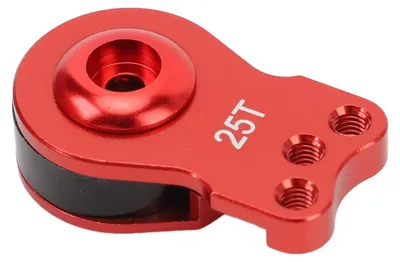 Servo Saver 25T Aluminium rot für 1/10 RC Autos