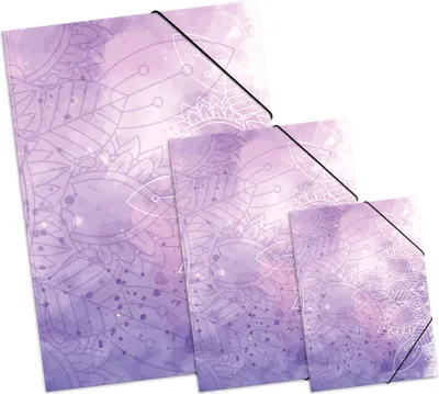 Produktbild von itenga Zeichenmappe A2 Sammelmappe A3 Gummizugmappe A4 Set MANDALA