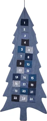 Produktbild von Adventskalender zum Befüllen - Stoff-Weihnachtsbaum zum Aufhängen - Weihnachtskalender - DIY (Do-it-yourself)