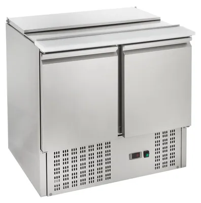 Produktbild von GastroHero Saladette ECO 900 – Profi Saladette aus Edelstahl, GN-kompatibel, Umluftkühlung, +2 bis +8°C