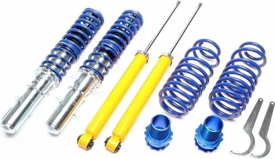 Produktbild von Dieses Technix-Gewindefahrwerk passt für Audi A3 (8L) / Seat Leon, Toledo II (1M) / Skoda Octavia I (1U) / VW Bora, Golf IV (1J), New Beetle (9C)