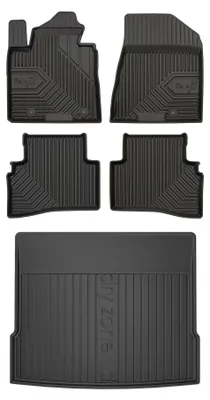 Productafbeelding van Rubberen automatten + kofferbakmat voor Hyundai Tucson III 2015-2020 (SUV) – 5-delig, zwart, op maat – Wielganizator