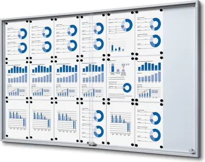 Produktbild von Showdown Displays Schaukasten SLIM mit Schiebetüren - 21x DIN A4