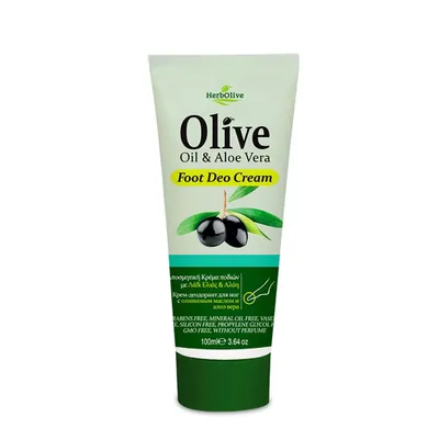 Produktbild von Herbolive Fußdeodorant mit Olivenöl und Aloe Vera 100ml
