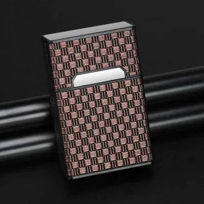 Produktbild von Zigarettenspitze - Aufbewahrungsbox - Zigarettenetui - Zigarettenaufbewahrungsbox - Kunststoff Metall Kunststoff - Bronze/Braun