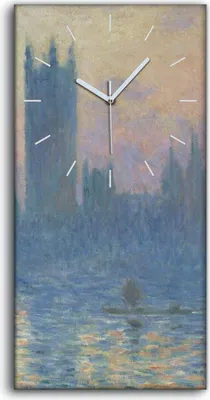 Produktbild von Wohnzimmer-Bild Leinwand Uhr 30x60 Die Häuser des Parlaments Sonnenuntergang - weiße Hände
