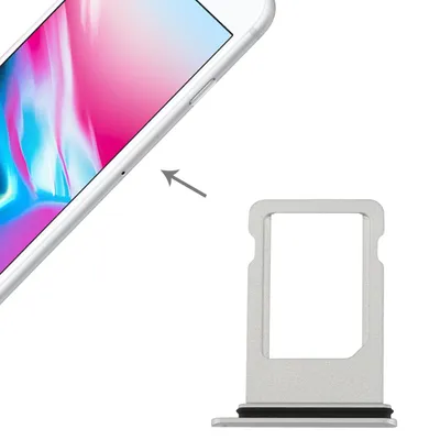 Produktbild von Für Apple iPhone 8 4.7 Sim Karten Halter Adapter Sim Tray Silber Ersatzteil Neu