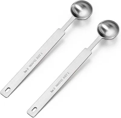 Immagine prodotto di Set di 2 cucchiai da cucina e 2 cucchiai da tavola in acciaio inossidabile – misurini precisi per cucinare e rosolare, utensili da cucina per dosaggi accurati