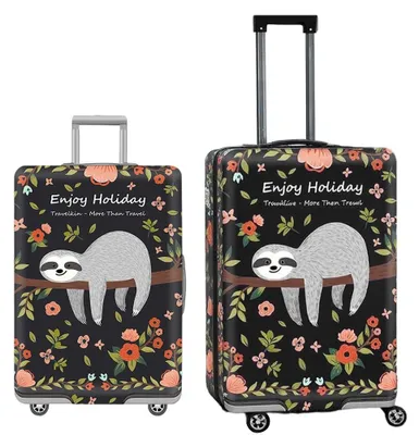 Image de Housse de protection pour valise, taille XL, extensible, de 45 à 81 cm, imperméable, avec fermeture éclair, pour bagages de voyage