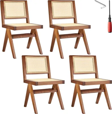 Produktbild von tectake® Holzstuhl Lissy Boho-Stil 48,5 x 53,5 x 83 cm, Belastbarkeit 120 kg
