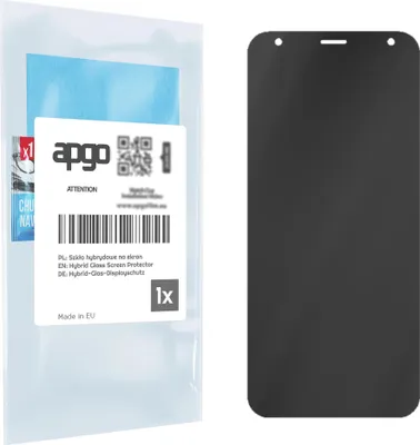 Produktbild von apgo Displayschutzglas Anti-Spähen Schutzglas für LG K40 - Blickschutzglas Bildschirmschutz, 7H Hybrid Schutzglas mit Keramikbeschichtung [Matt, Full Glue, Anti-Spy]