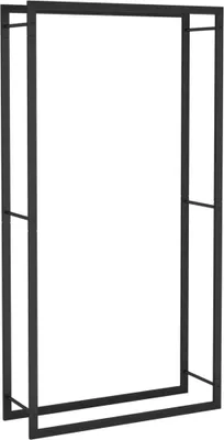 Obrázek produktu pro vidaXL Stojan na palivové dřevo matný černý 80 x 28 x 154 cm ocelový