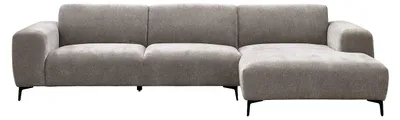 Produktbild von Ecksofa - Ecke rechts - aus strukturiertem Stoff in Taupe SAPIGO