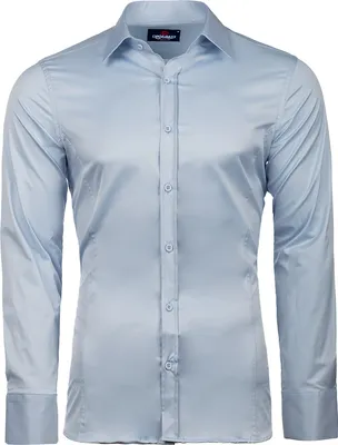 Produktbild von Cipo & Baxx Herren Hemd CH168 Light Blue - Slim Fit - Langarm S