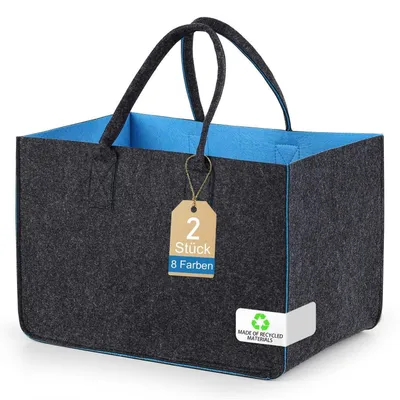 Productafbeelding van Feltetassen, 30 liter, 40x27x27 cm, donkergrijs-blauw, 2 stuks