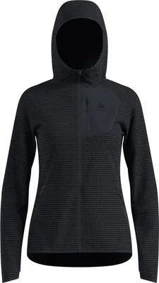 Produktbild von Ascent Mid Layer mit Kapuze und Reissverschluss, Damen - Odlo, Farbe:15000 black, Größe:M